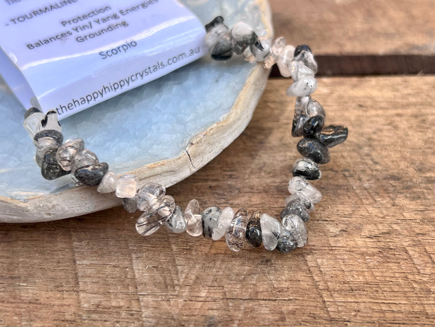 Tourmaline In Quartz Chip Bracelet