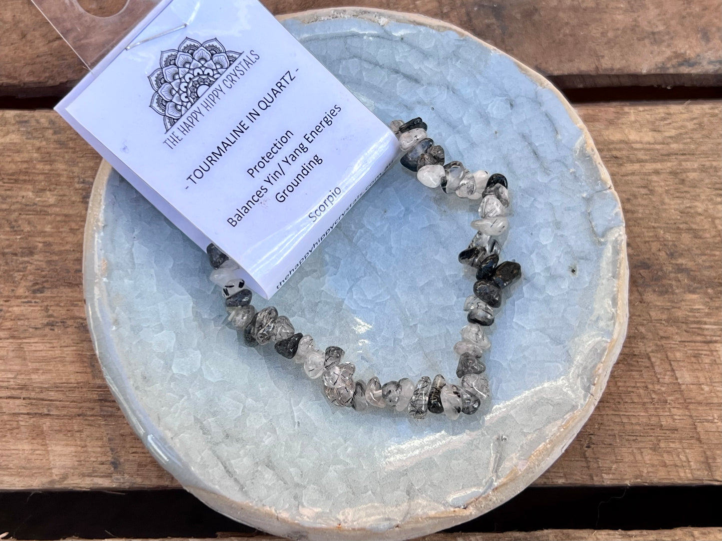 Tourmaline In Quartz Chip Bracelet