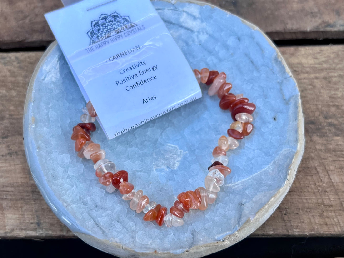 Carnelian Chip Bracelet