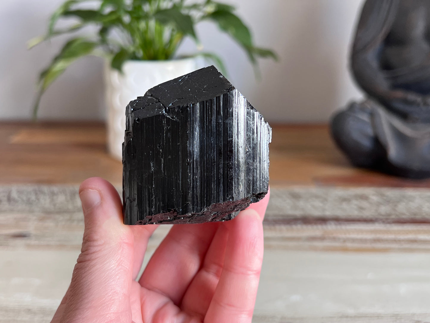 Black Tourmaline Rough/ Polished Point