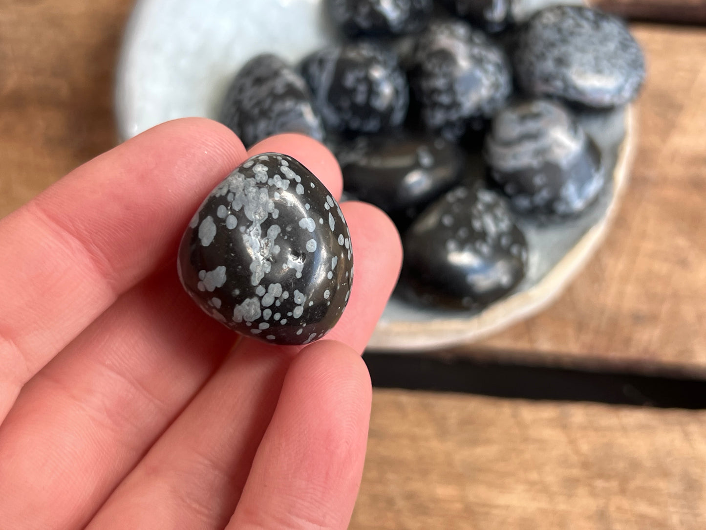 Snowflake Obsidian Tumbled Stone
