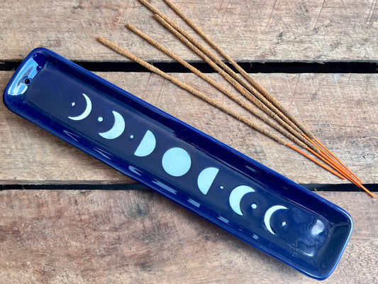 Ceramic Moon Phase Incense Holder