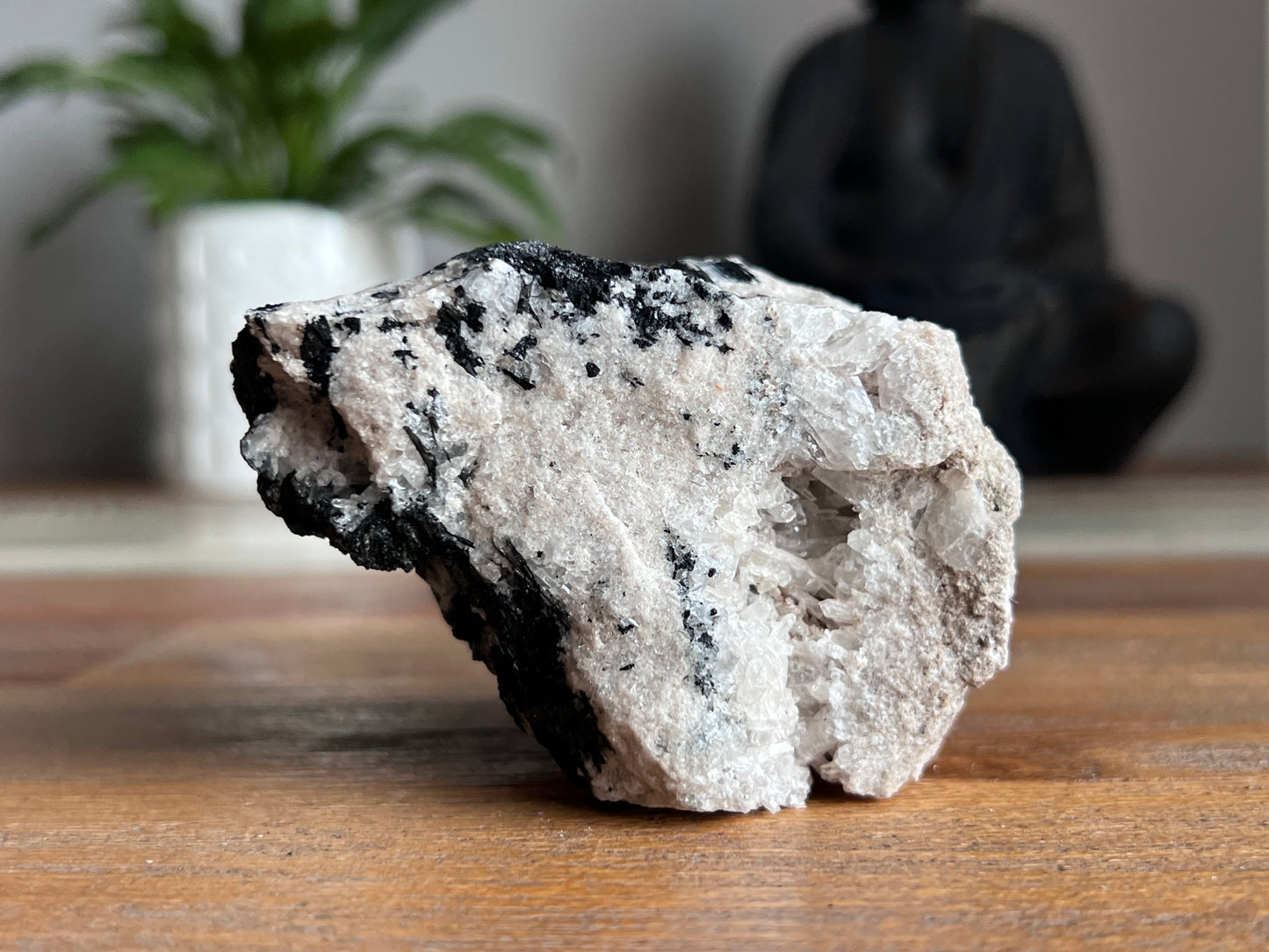 Schorl Tourmaline in Quartz
