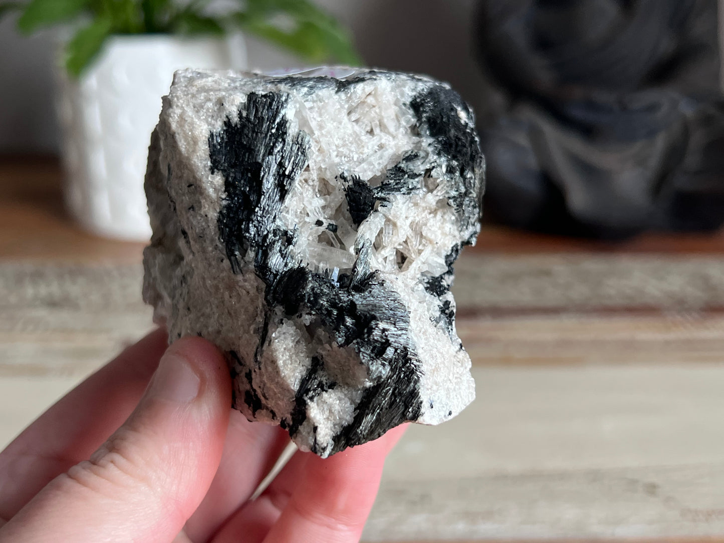 Schorl Tourmaline in Quartz