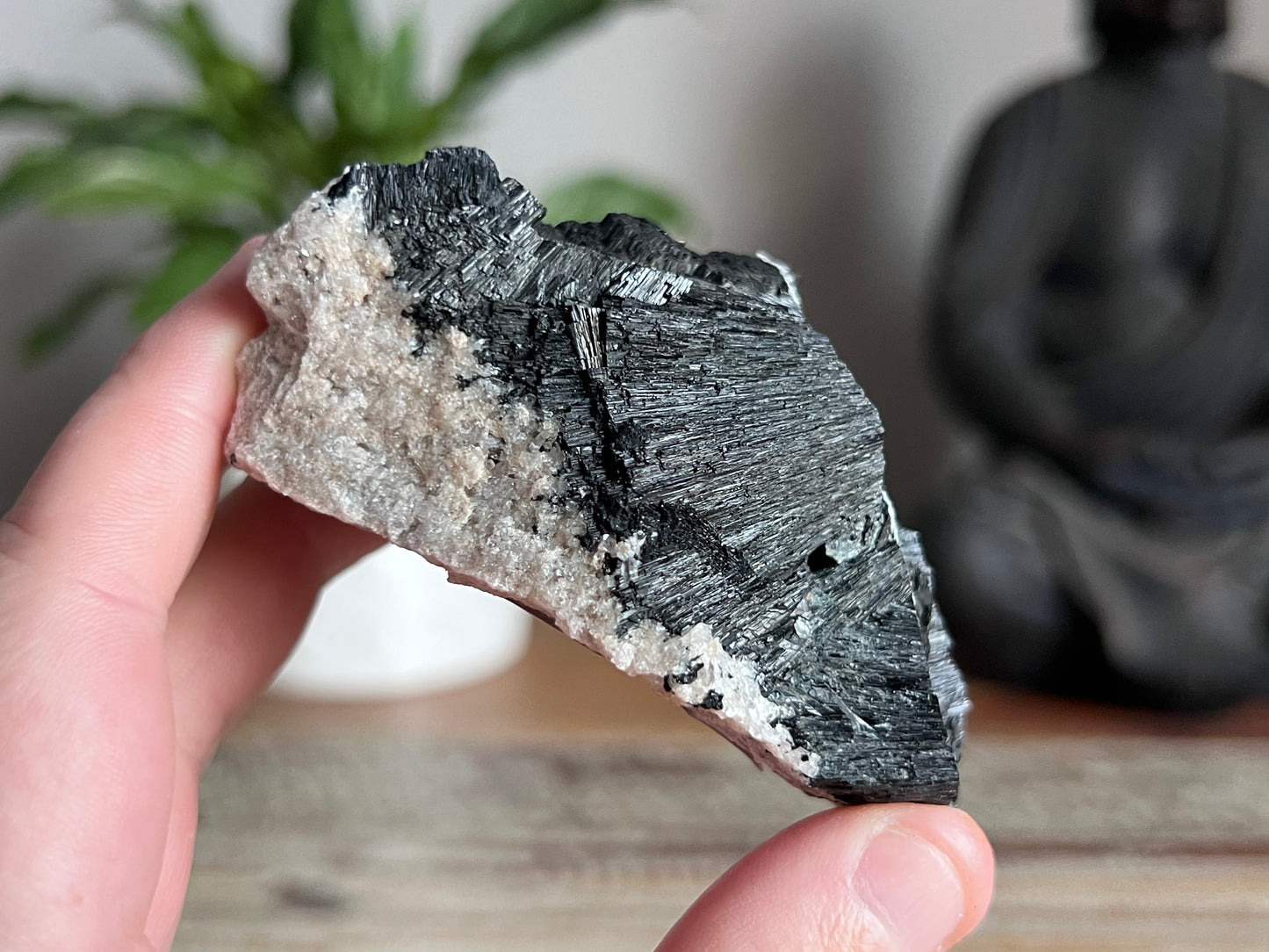 Schorl Tourmaline in Quartz