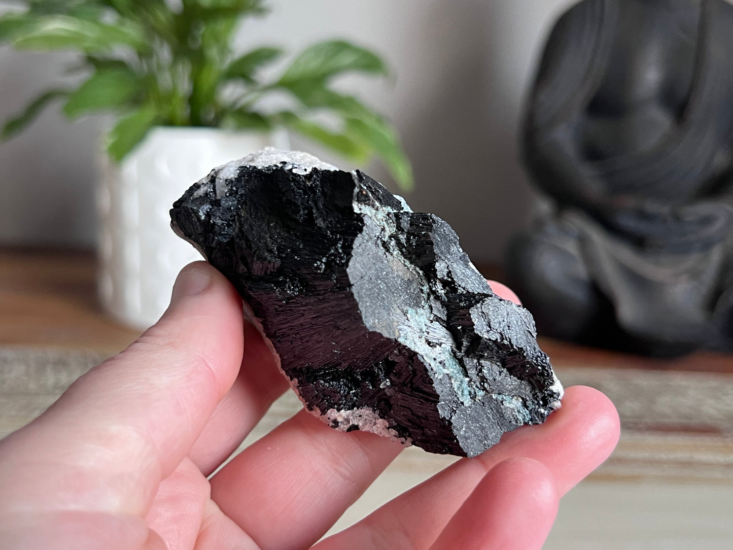 Schorl Tourmaline in Quartz