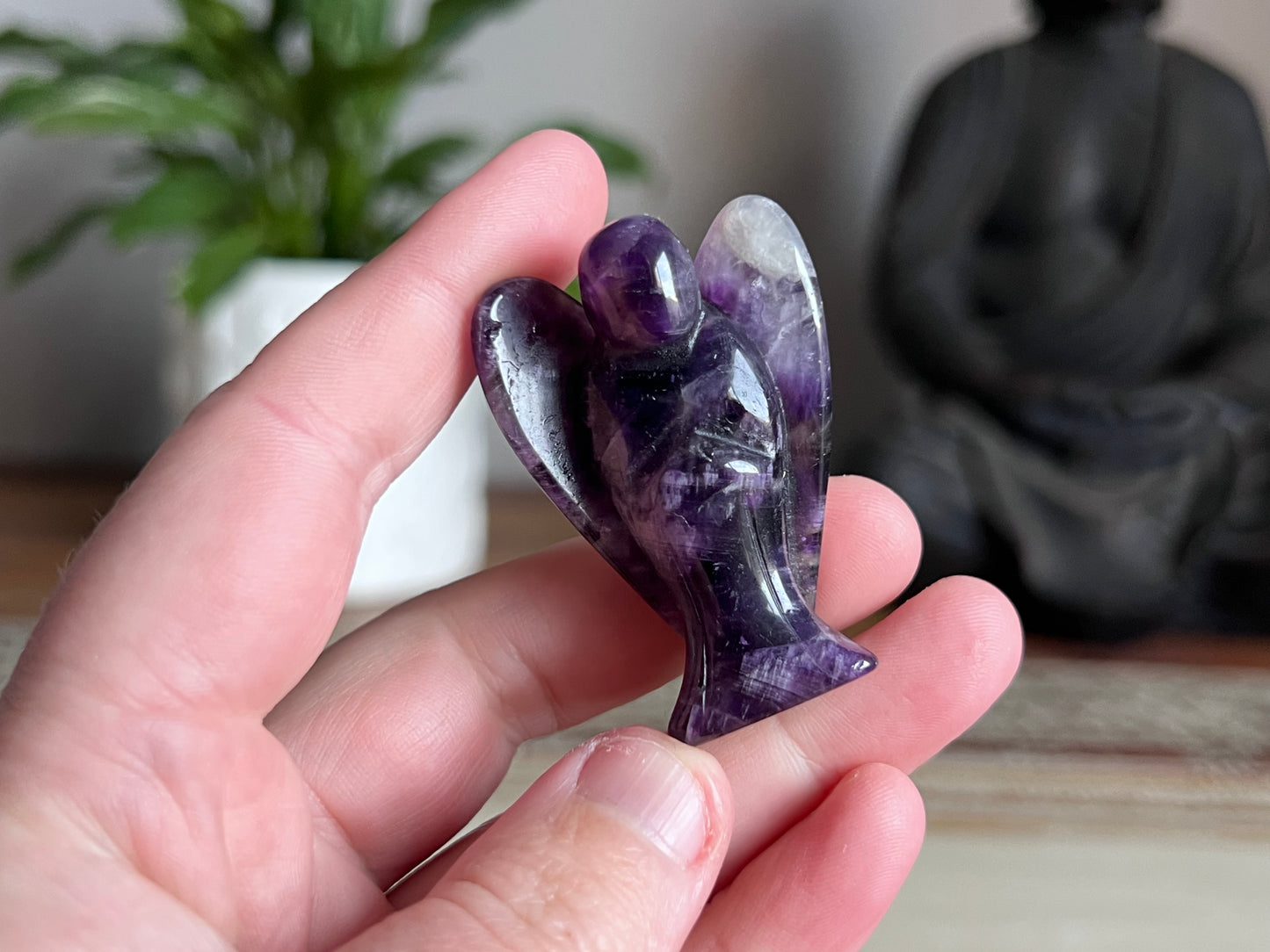 Amethyst Angel Carving
