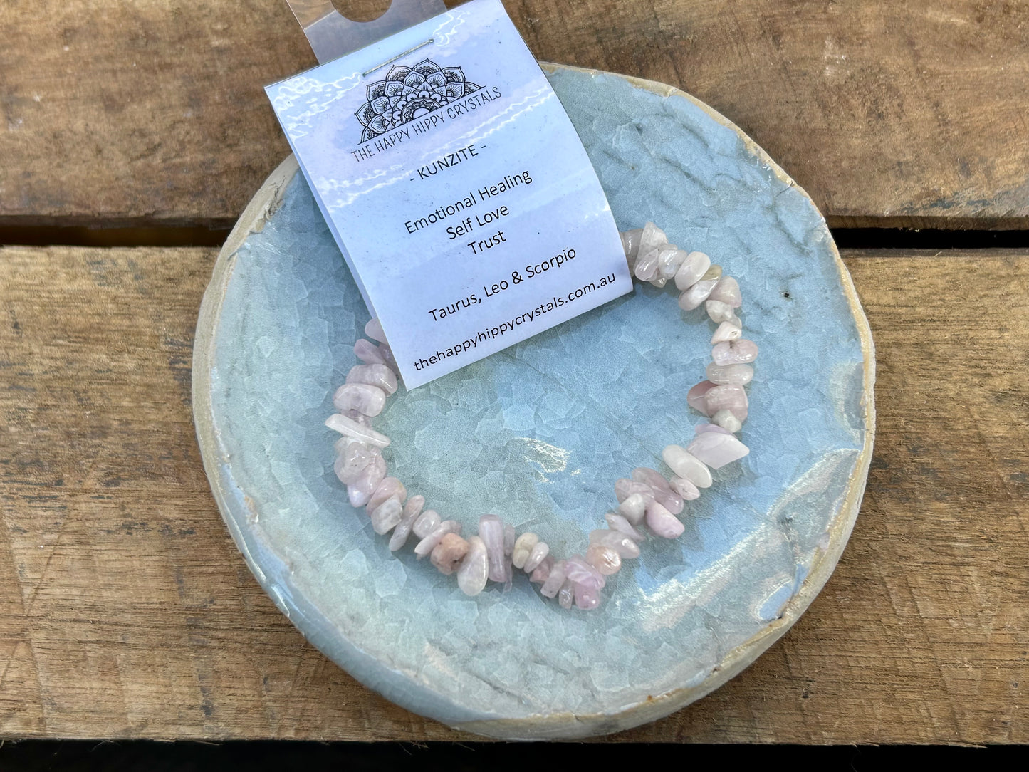 Kunzite Chip Bracelet