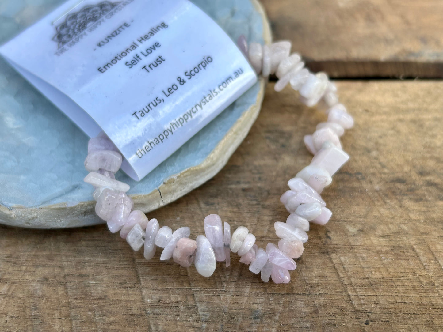 Kunzite Chip Bracelet