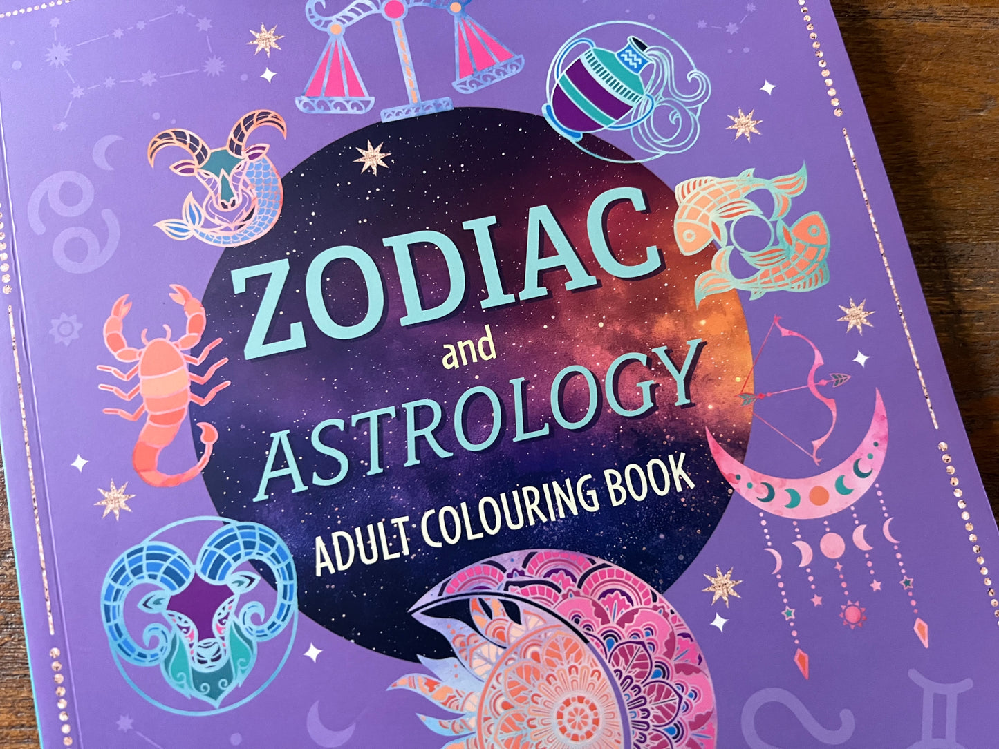 Zodiac And Astrology Adult Colouring Book