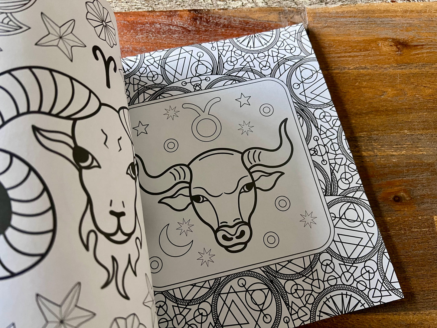 Zodiac And Astrology Adult Colouring Book