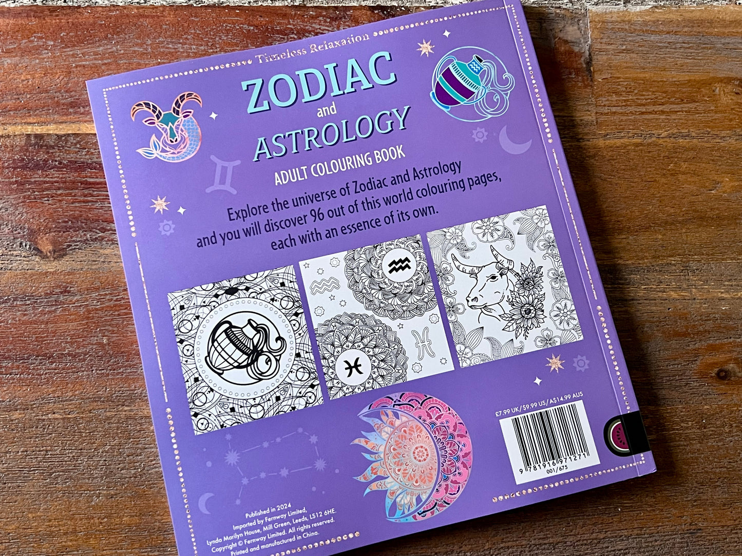 Zodiac And Astrology Adult Colouring Book