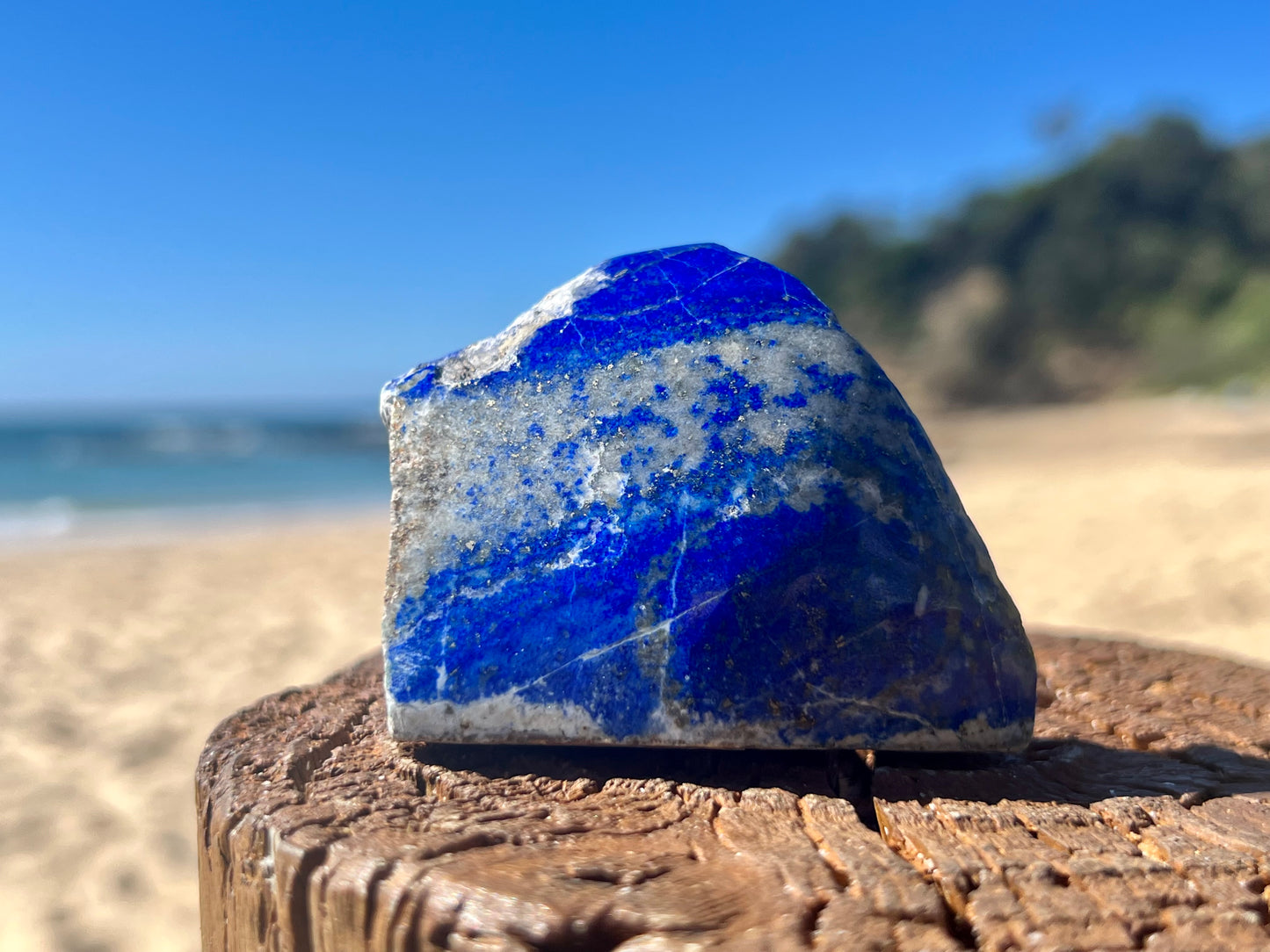 Lapis Lazuli Rough With Polished Face