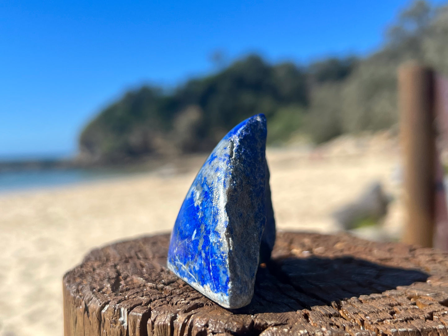 Lapis Lazuli Rough With Polished Face