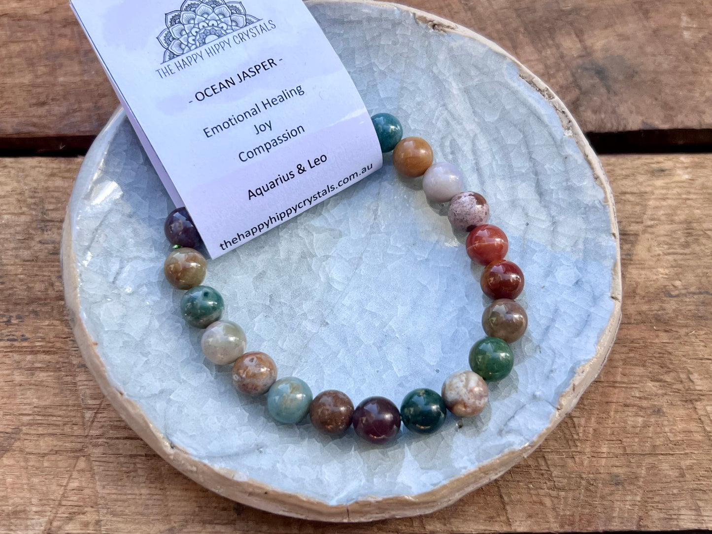 Ocean Jasper Tumbled Bracelet