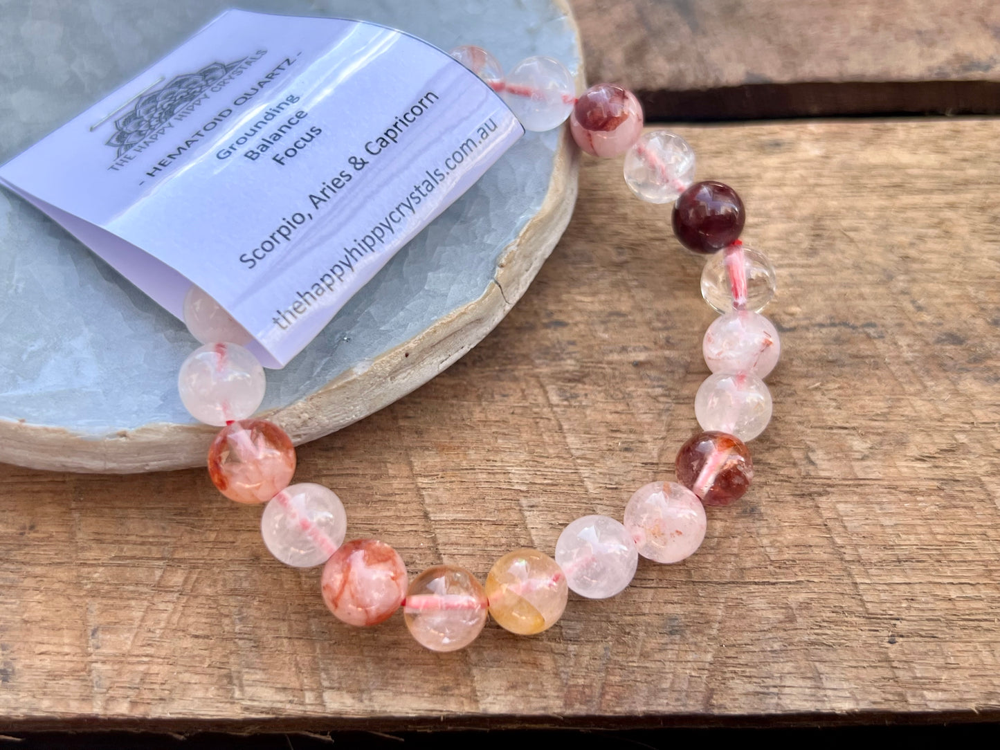 Hematoid Quartz Tumbled Bracelet