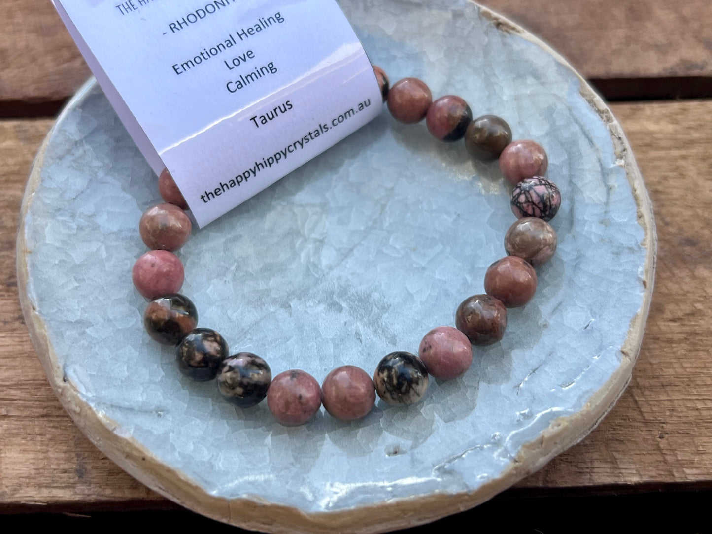 Rhodonite Tumbled Bracelet