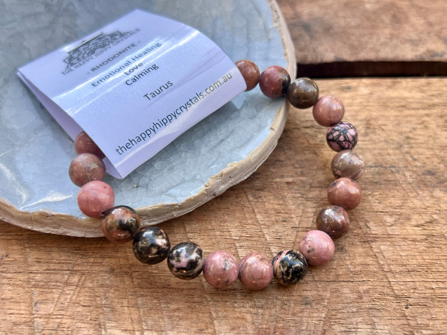 Rhodonite Tumbled Bracelet
