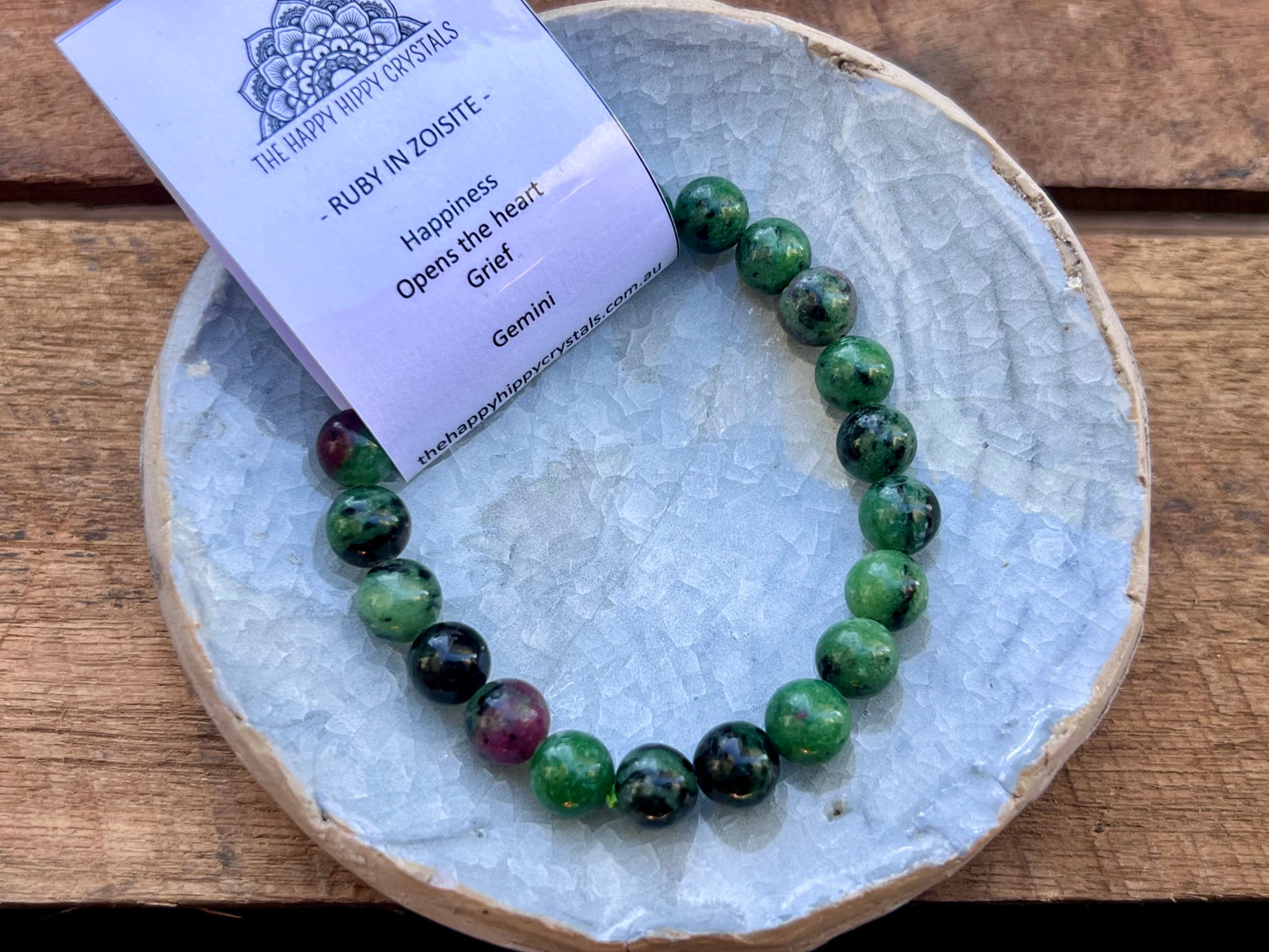 Ruby In Zoisite Tumbled Bracelet