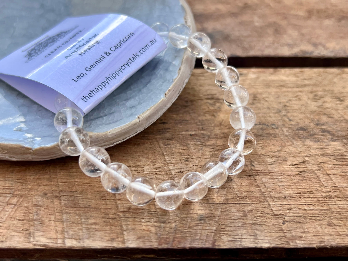 Clear Quartz Tumbled Bracelet