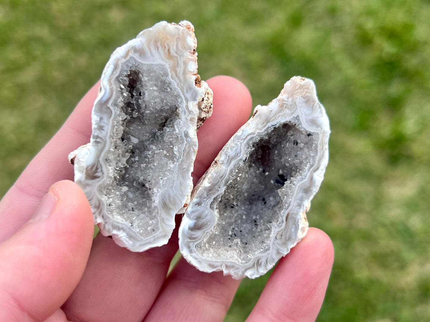 Agate Fairy Cave Pair