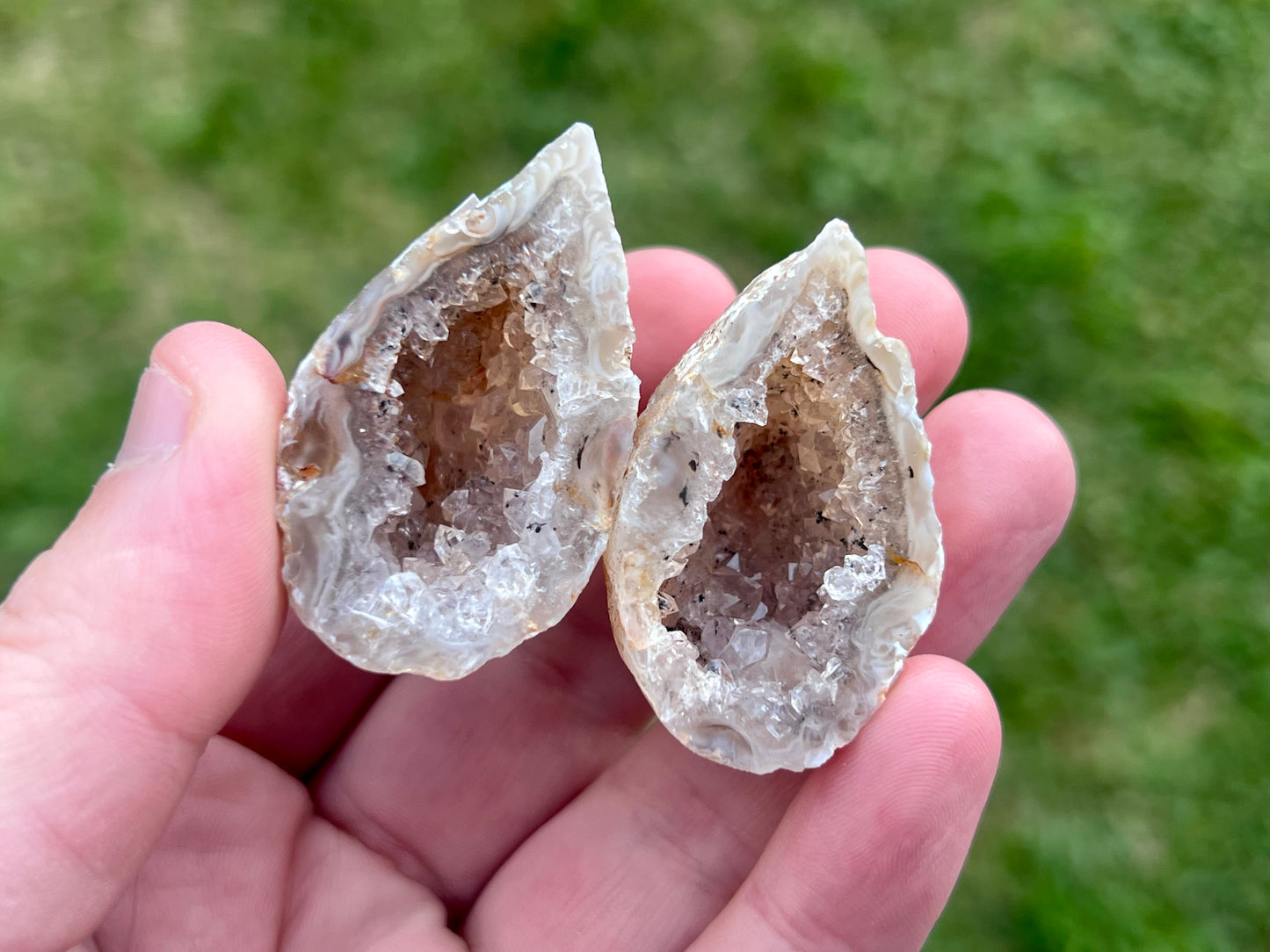 Agate Fairy Cave Pair
