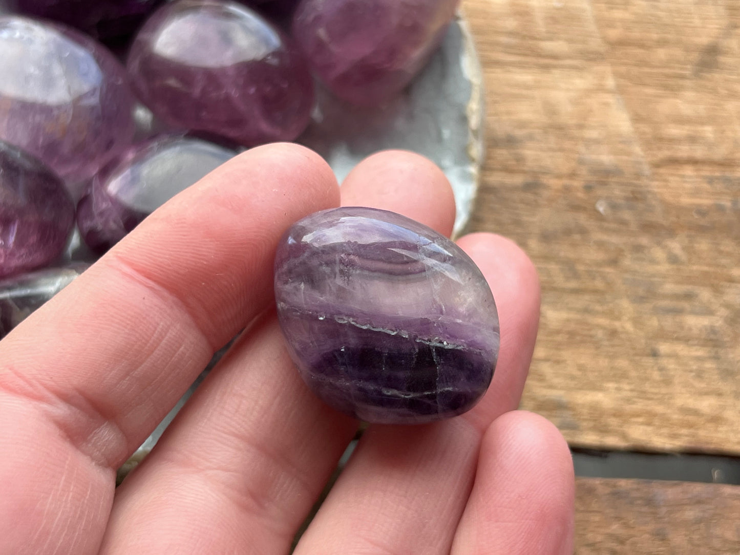 Purple Fluorite Tumbled Stone