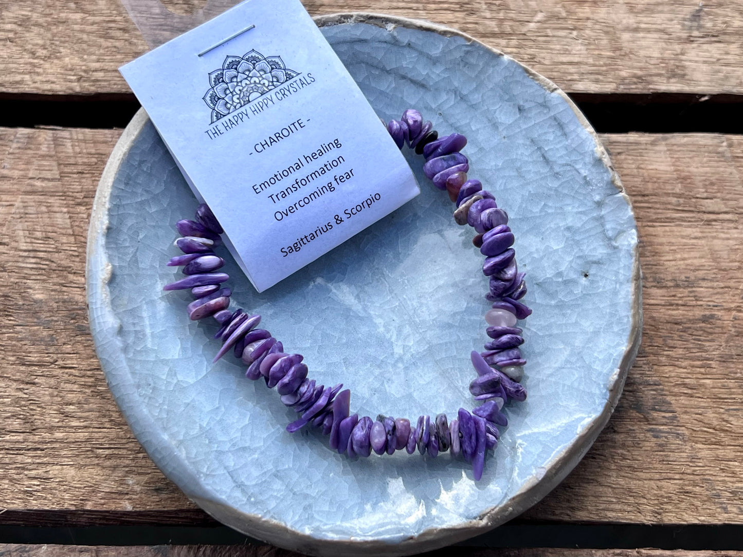 Charoite Chip Bracelet