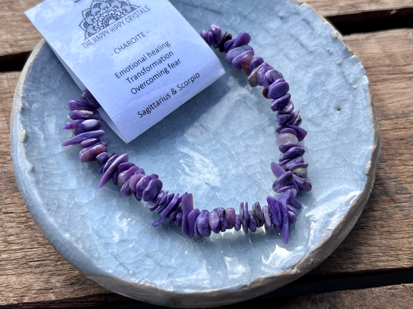 Charoite Chip Bracelet