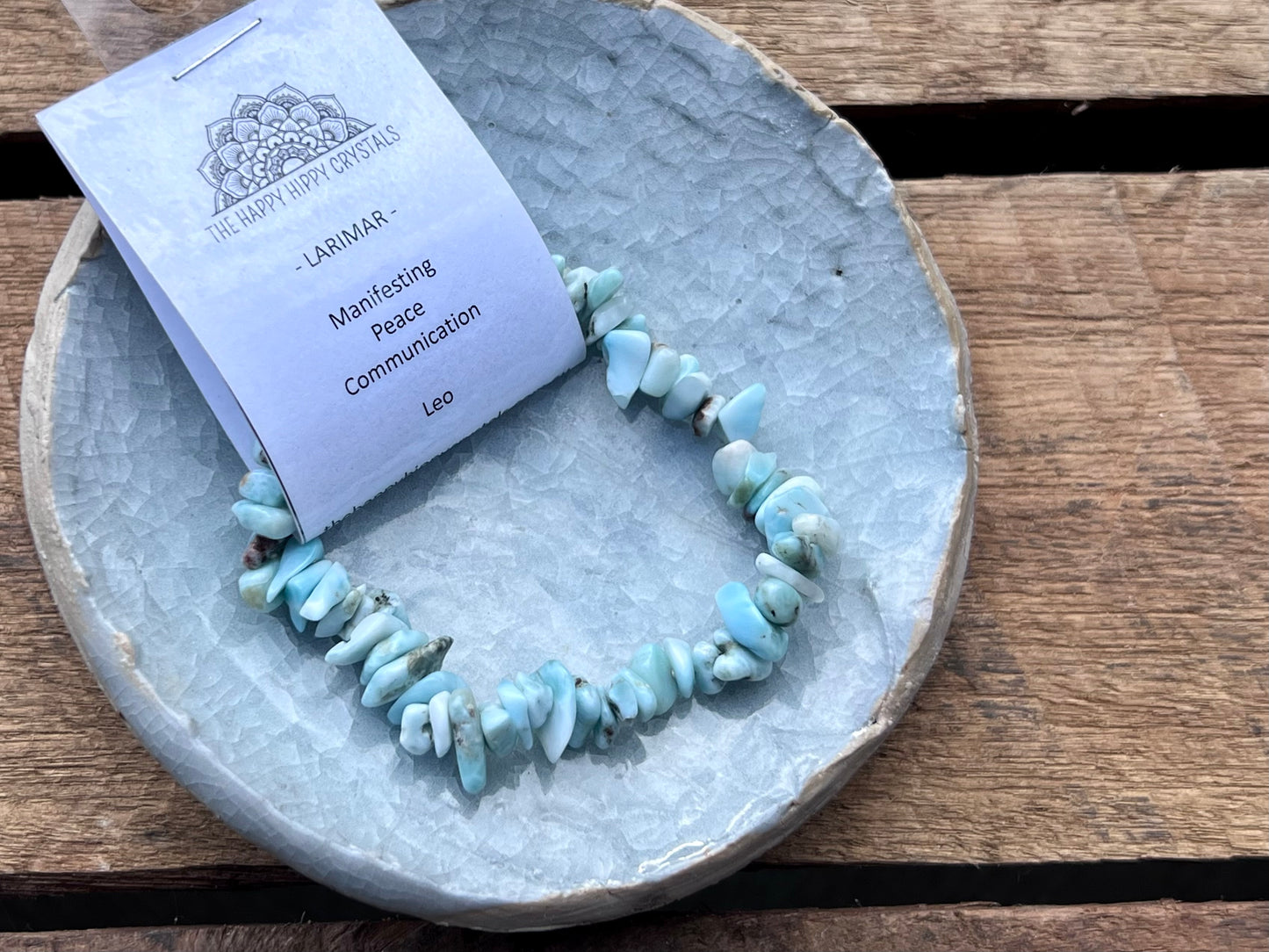 Larimar Chip Bracelet