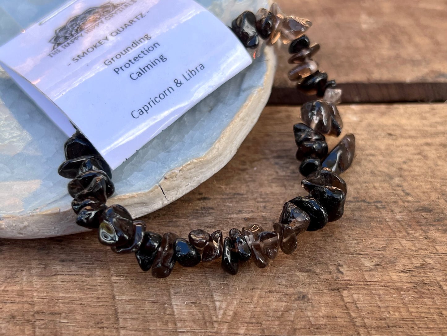 Smokey Quartz Chip Bracelet