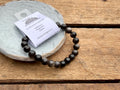 Silver Sheen Obsidian Tumbled Bracelet