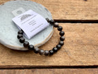 Silver Sheen Obsidian Tumbled Bracelet