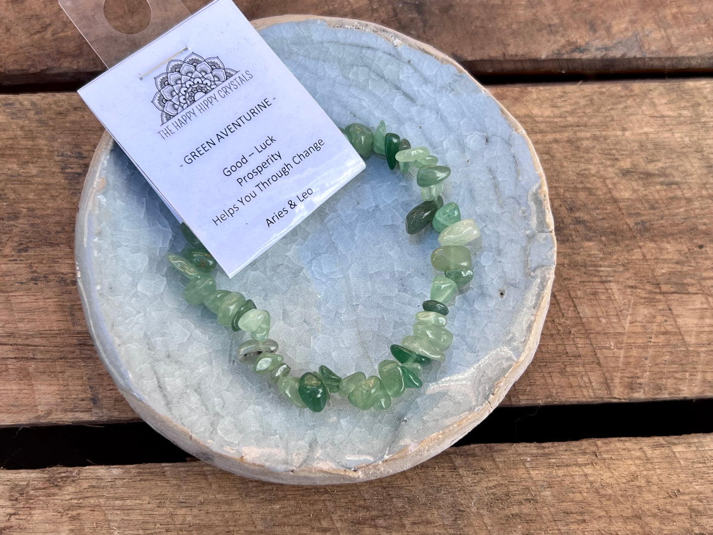 Green Aventurine Chip Bracelet