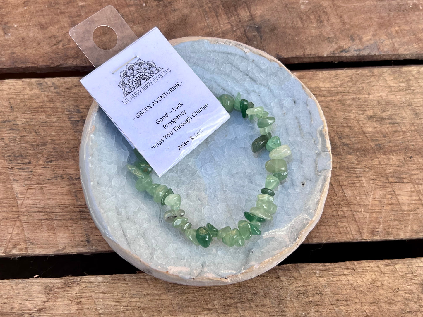 Green Aventurine Chip Bracelet