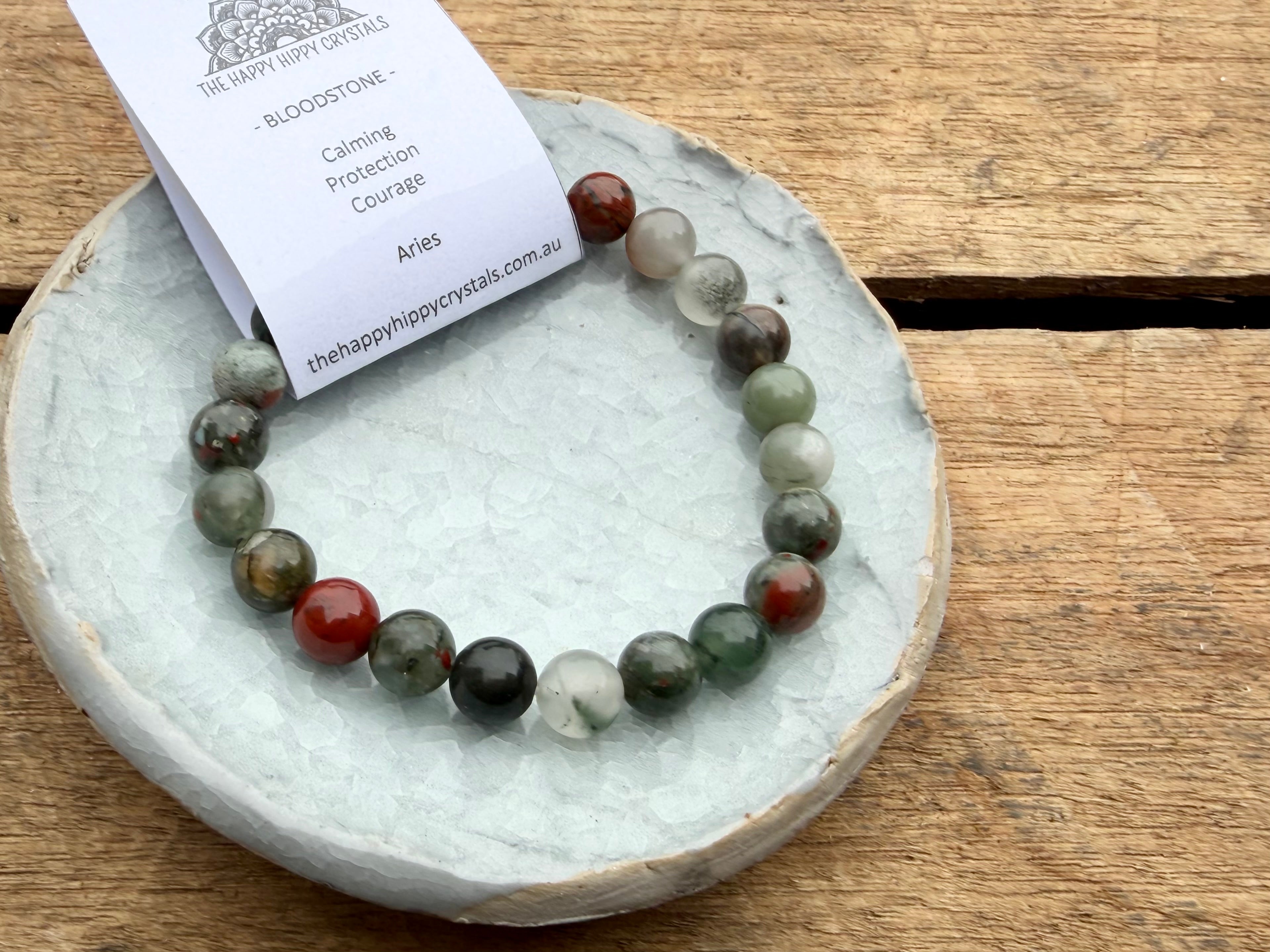 Bloodstone Tumbled Bracelet
