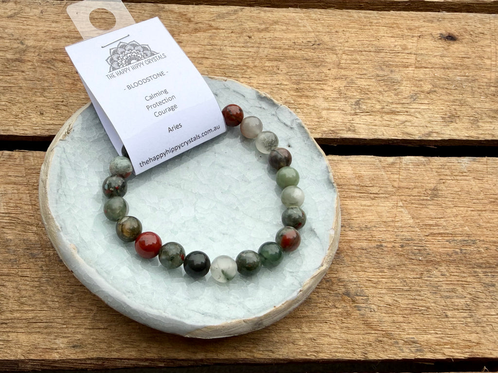 Bloodstone Tumbled Bracelet
