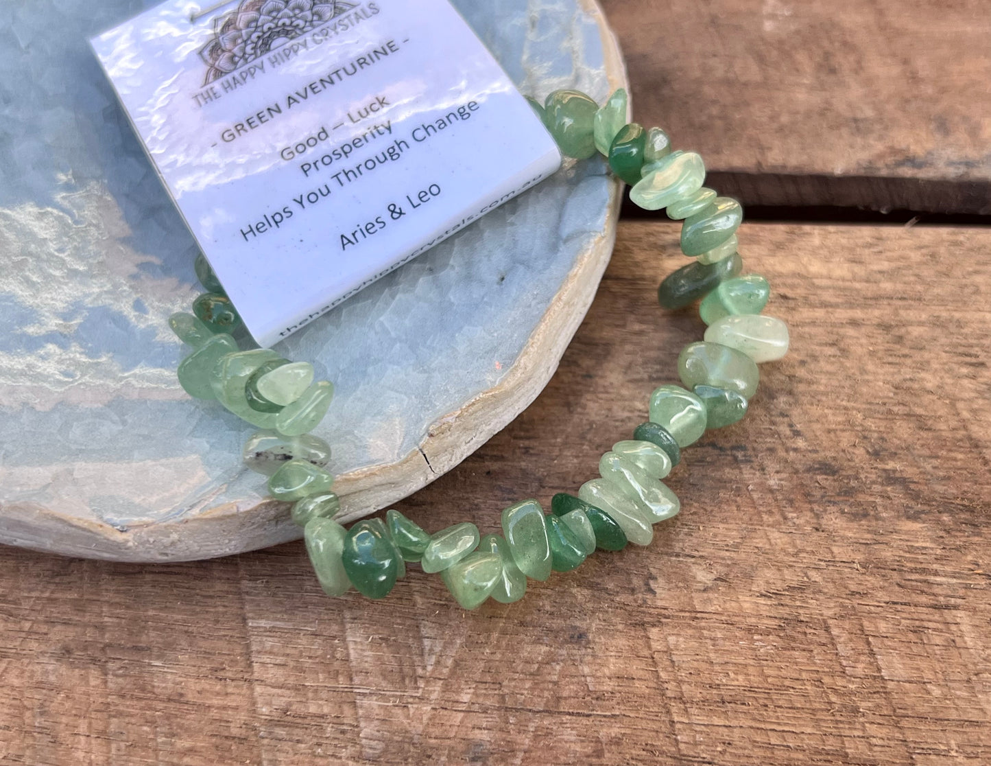 Green Aventurine Chip Bracelet