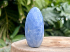 Blue Calcite freeform with soft, soothing blue tones and gentle curves, ideal for calming energy, emotional healing, and peaceful spaces