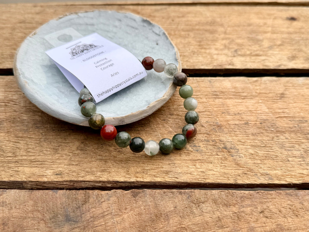 Bloodstone Tumbled Bracelet