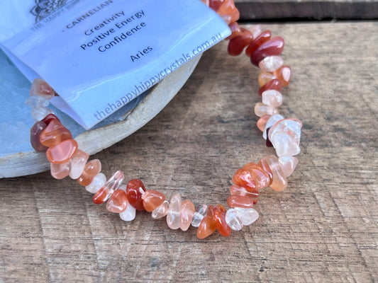 Carnelian Chip Bracelet