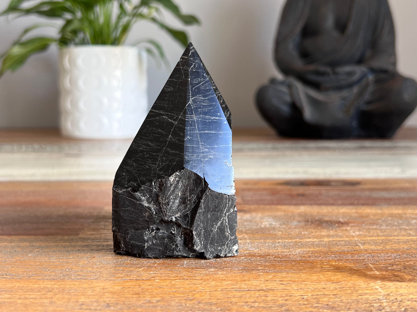 Black Tourmaline Rough/ Polished Point