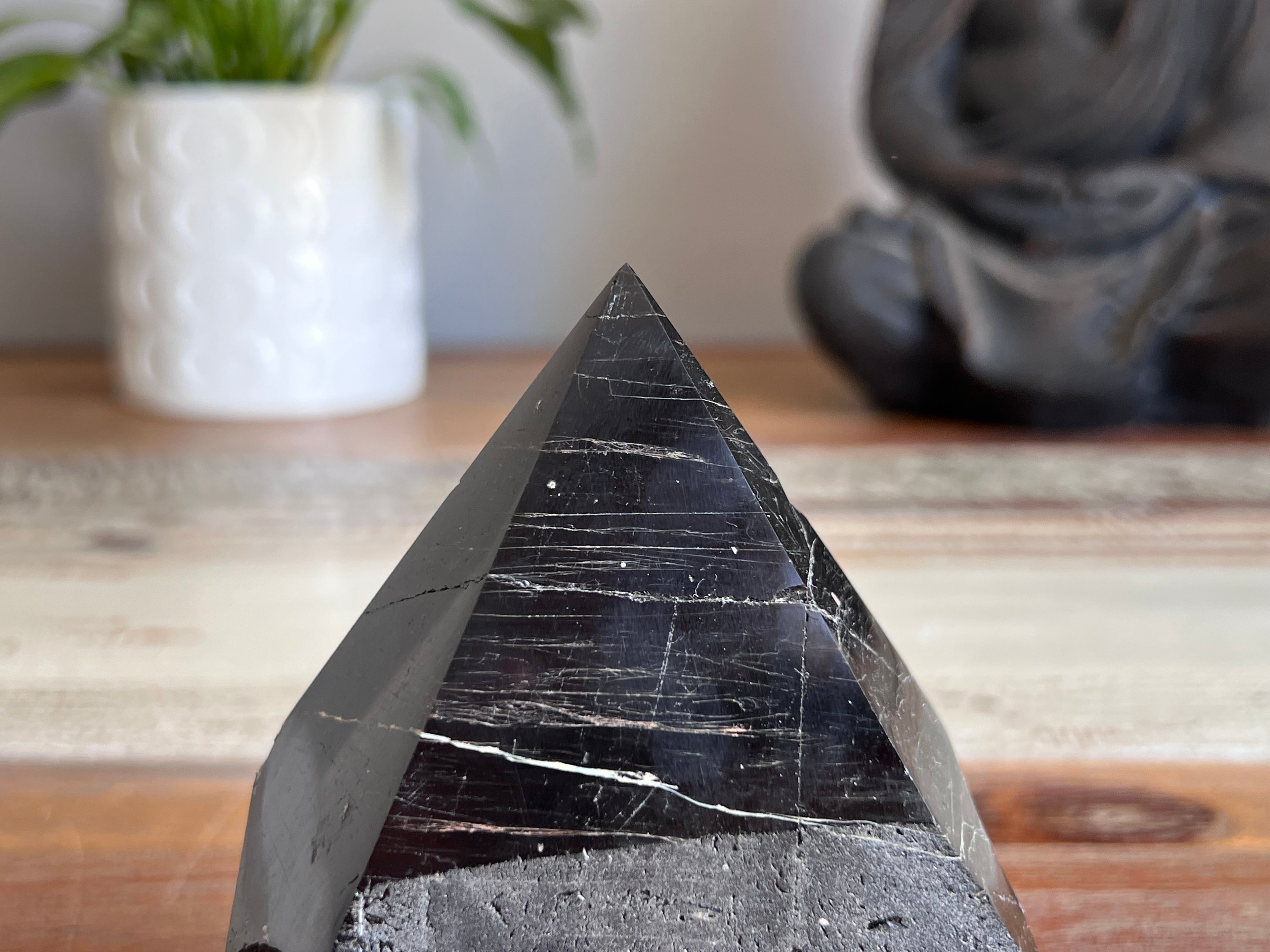 Black Tourmaline Rough/ Polished Point