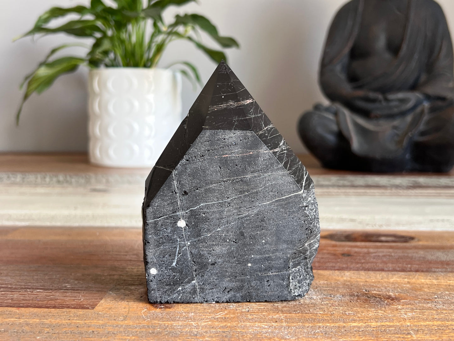 Black Tourmaline Rough/ Polished Point