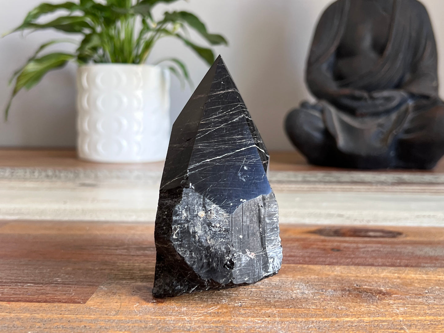 Black Tourmaline Rough/ Polished Point