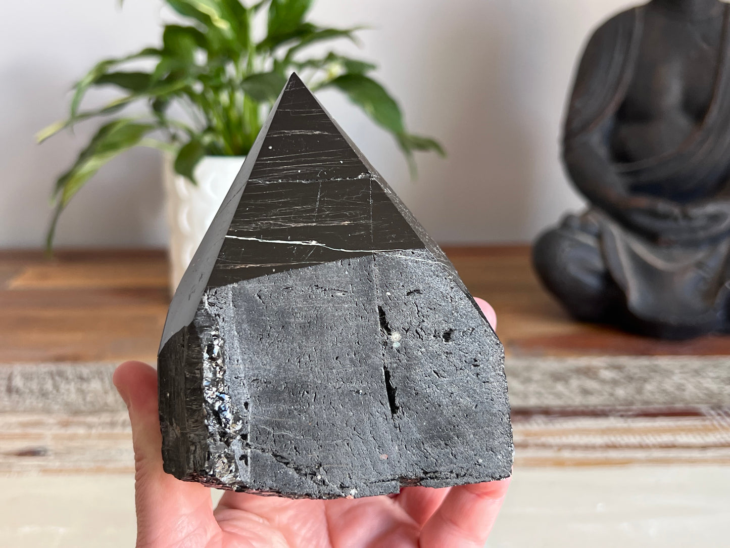 Black Tourmaline Rough/ Polished Point