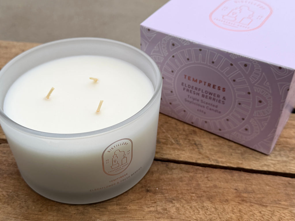 Distillery Large Soy Candle - Temptress Elderflower & Fresh Berries