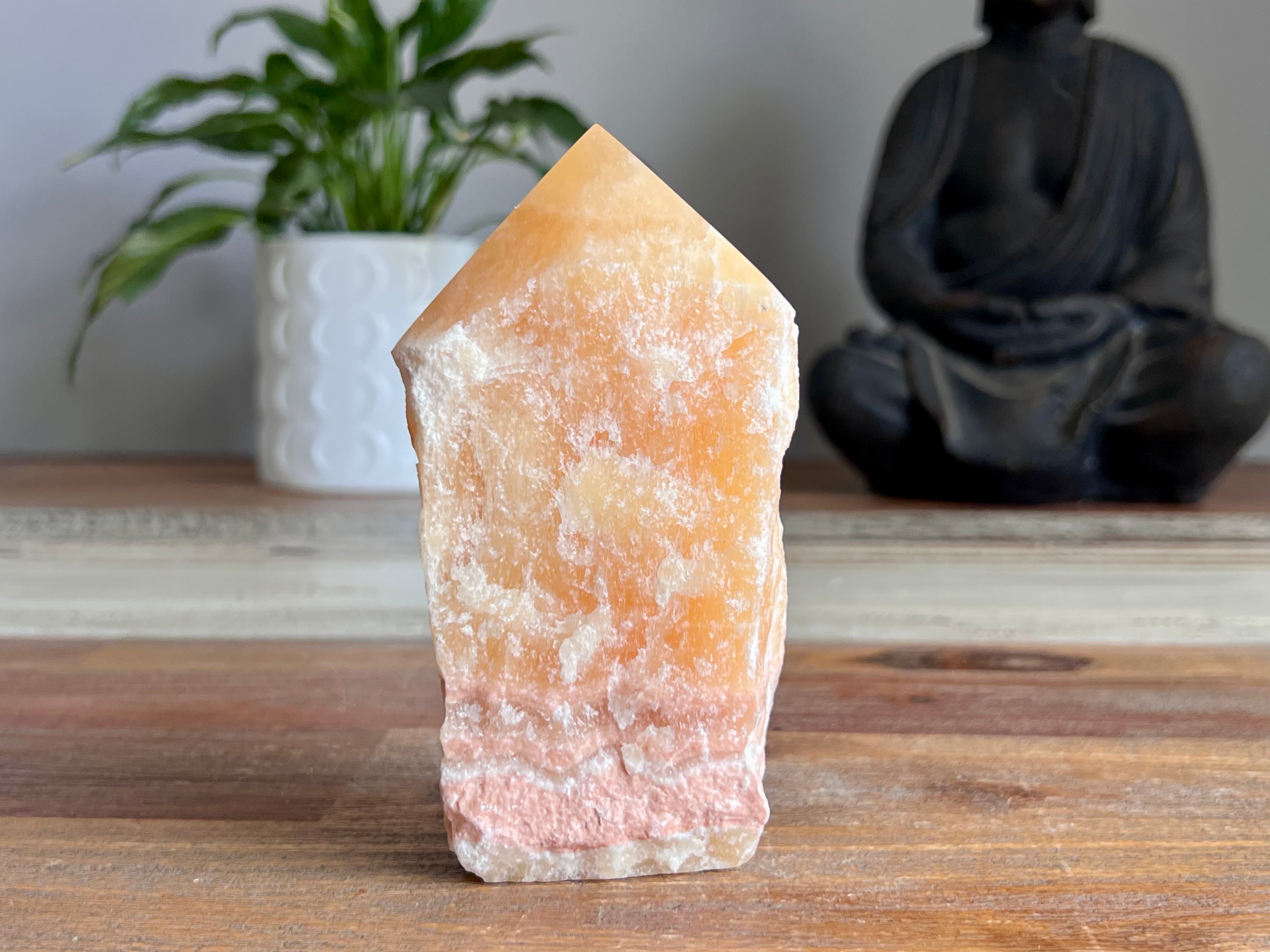 Orange Calcite Rough/ Polished Point