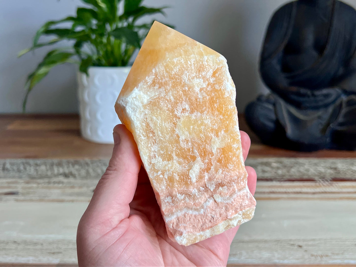 Orange Calcite Rough/ Polished Point