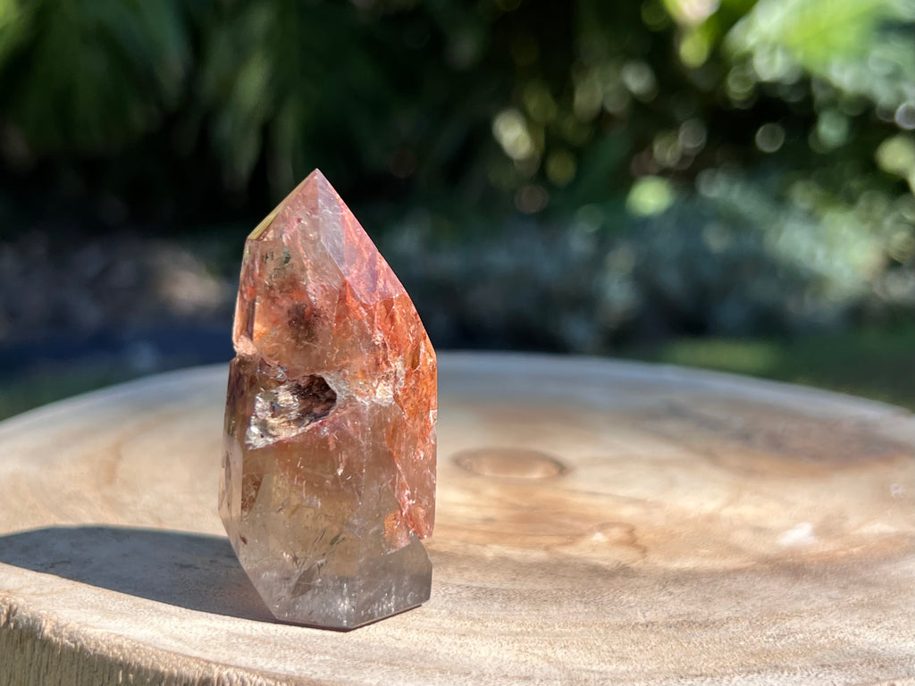 Stunning Clear quartz point with inclusions 